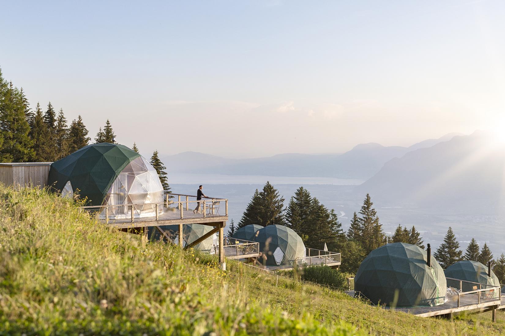Eco-luxury hotel of unique pods & cabins in the Swiss Alps